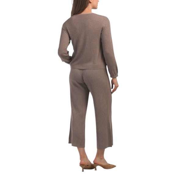 SPLENDID 2pc Gemma Brown Top And Pants Set Various Size: Small - Picture 2 of 2